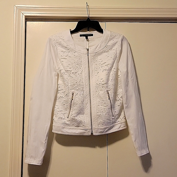 WHBM Lace Zip-Front Jacket - Picture 3 of 9